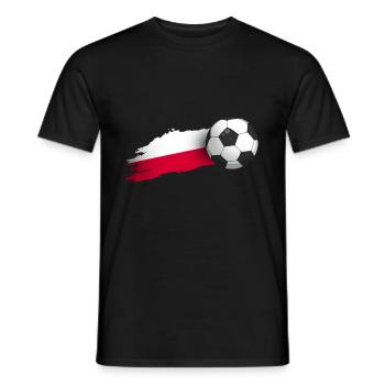 Poland football gift - Men's T-Shirt - black - Front - AI Model Male 178 light (178cm)