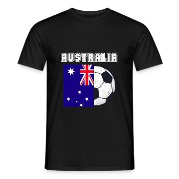 Australien Fußballmannschaft Flagge Geschenk - Männer T-Shirt - Schwarz - Vorne - AI Model Male 178 light (178cm)
