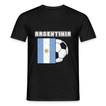 Argentinien-fußball-team-flaggen-geschenk - Männer T-Shirt - Schwarz - Vorne - AI Model Male 178 light (178cm)