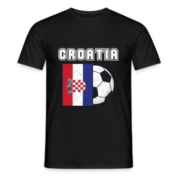 Croatia-football-team-flag-gift - Men's T-Shirt - black - Front - AI Model Male 178 light (178cm)