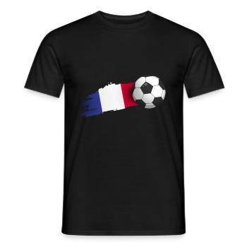 Cadeau de football français - T-shirt homme - noir - Devant - AI Model Male 178 light (178cm)