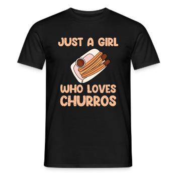 Churro Gift Mexico Food - Men's T-Shirt - black - Front - AI Model Male 178 light (178cm)