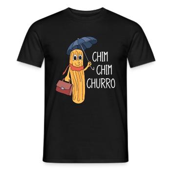 Churro Gift Mexico Food - Men's T-Shirt - black - Front - AI Model Male 178 light (178cm)