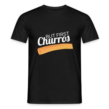 Churro Gift Mexico Food - Men's T-Shirt - black - Front - AI Model Male 178 light (178cm)
