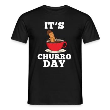 Churro Gift Mexico Food - Men's T-Shirt - black - Front - AI Model Male 178 light (178cm)