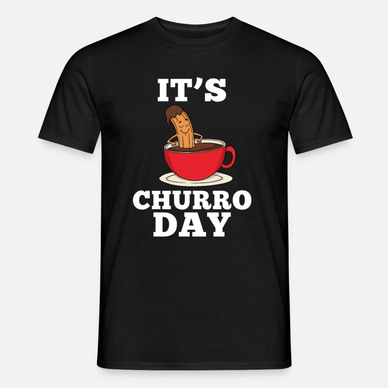 Churro Geschenk Mexico Essen - Männer T-Shirt - Schwarz