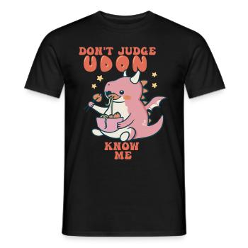 Ne jugez pas Udon Know Me Noodles Pun J - T-shirt homme - noir - Devant - AI Model Male 178 light (178cm)