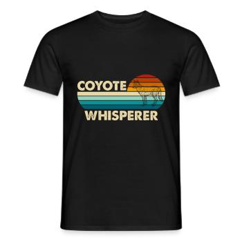 Chasse au coyote Coyote Hunter Coyote - T-shirt homme - noir - Devant - AI Model Male 178 light (178cm)