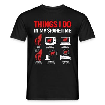 Chasse au coyote Coyote Hunter Coyote - T-shirt homme - noir - Devant - AI Model Male 178 light (178cm)