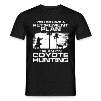 Chasse au coyote Coyote Hunter Coyote - T-shirt homme - noir - Devant - AI Model Male 178 light (178cm)