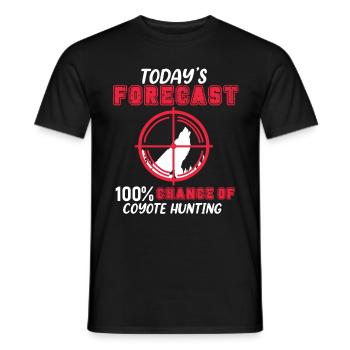 Chasse au coyote Coyote Hunter Coyote - T-shirt homme - noir - Devant - AI Model Male 178 light (178cm)