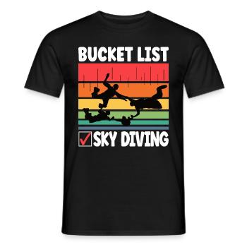 Bucket List Skydiving Funny Skydiver Skydiving - Men's T-Shirt - black - Front - AI Model Male 178 light (178cm)