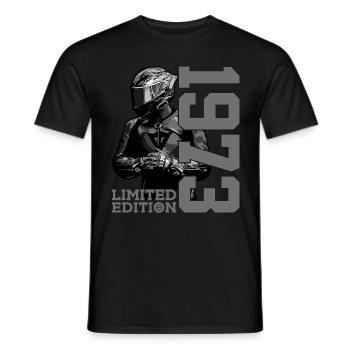 53E ANNIVERSAIRE DE MOTO 1973 - T-shirt homme - noir - Devant - AI Model Male 178 light (178cm)