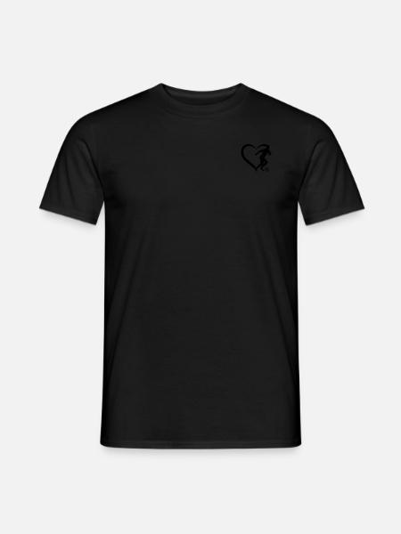 Joueur de football Coeur Soccer Ball Heart Soccer Playe - T-shirt homme - noir