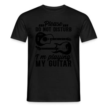 Guitariste - Please Don’t Disturb I’m Playing - T-shirt homme - noir - Devant - AI Model Male 178 light (178cm)