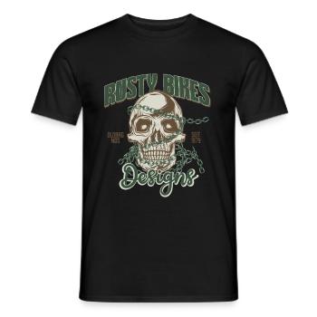 Rusty Bikes Designs. Motorrad. Biker Design. - Männer T-Shirt - Schwarz - Vorne - AI Model Male 178 light (178cm)