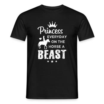 Princess Beast Rider Princess Horses Saying - Men's T-Shirt - black - Front - AI Model Male 178 light (178cm)