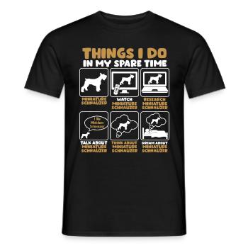 Zwergschnauzer - Männer T-Shirt - Schwarz - Vorne - AI Model Male 178 light (178cm)