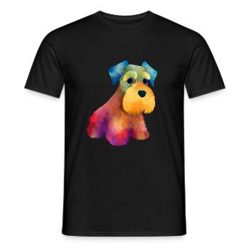 Zwergschnauzer - Männer T-Shirt - Schwarz - Vorne - AI Model Male 178 light (178cm)