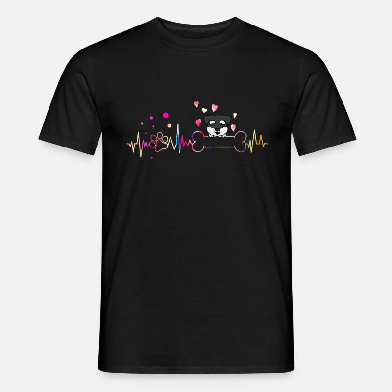 Zwergschnauzer - Männer T-Shirt - Schwarz