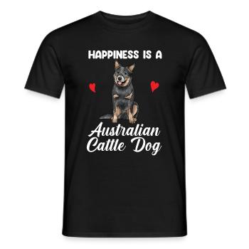 Bouvier australien chien - T-shirt homme - noir - Devant - AI Model Male 178 light (178cm)
