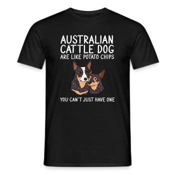 Australian Cattle Dog - Männer T-Shirt - Schwarz - Vorne - AI Model Male 178 light (178cm)
