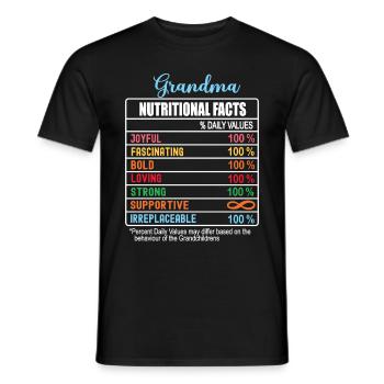 Oma Nährwertangaben Großelterntag lustig - Männer T-Shirt - Schwarz - Vorne - AI Model Male 178 light (178cm)