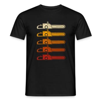 Tronçonneuse Rétro - T-shirt homme - noir - Devant - AI Model Male 178 light (178cm)