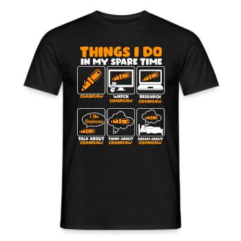 Tronçonneuse - T-shirt homme - noir - Devant - AI Model Male 178 light (178cm)