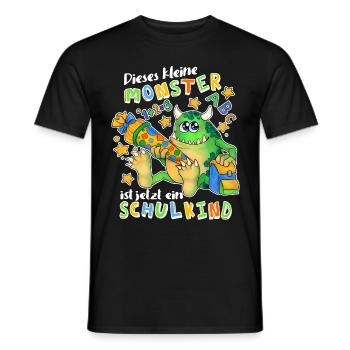 Dieses kleine Monster ist jetzt ein Schulkind - Männer T-Shirt - Schwarz - Vorne - AI Model Male 178 light (178cm)