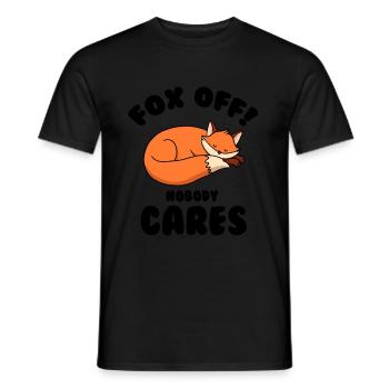 Fox Off Nobody Cares - Men's T-Shirt - black - Front - AI Model Male 178 light (178cm)