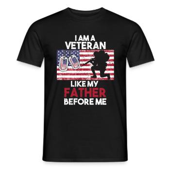 Vétéran du Vietnam - T-shirt homme - noir - Devant - AI Model Male 178 light (178cm)