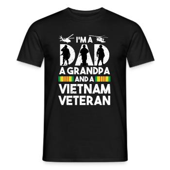 Vétéran du Vietnam - T-shirt homme - noir - Devant - AI Model Male 178 light (178cm)