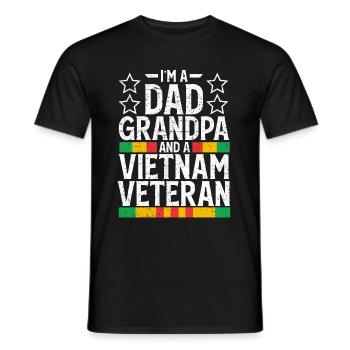 Vétéran du Vietnam - T-shirt homme - noir - Devant - AI Model Male 178 light (178cm)