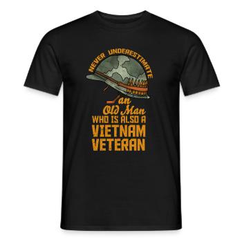 Vétéran du Vietnam - T-shirt homme - noir - Devant - AI Model Male 178 light (178cm)
