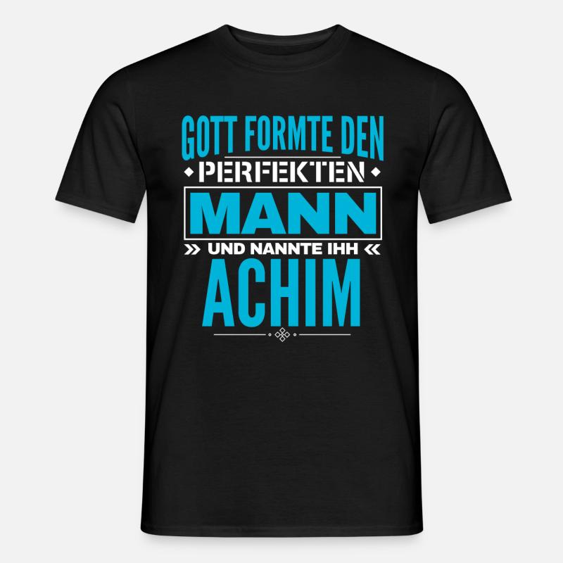 Achim Name Design - Männer T-Shirt - Schwarz