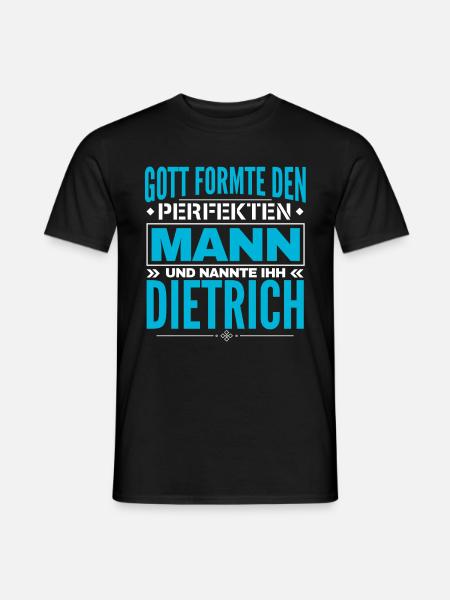 Dietrich Name Design - Männer T-Shirt - Schwarz