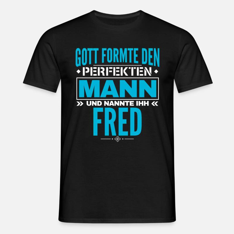 Fred Name Design - Männer T-Shirt - Schwarz