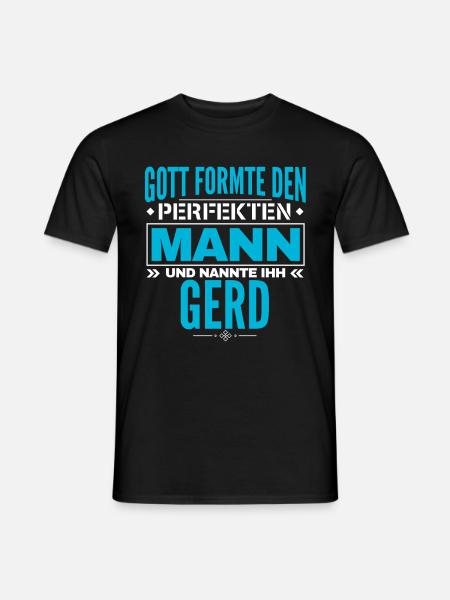 Gerd Name Design - Männer T-Shirt - Schwarz