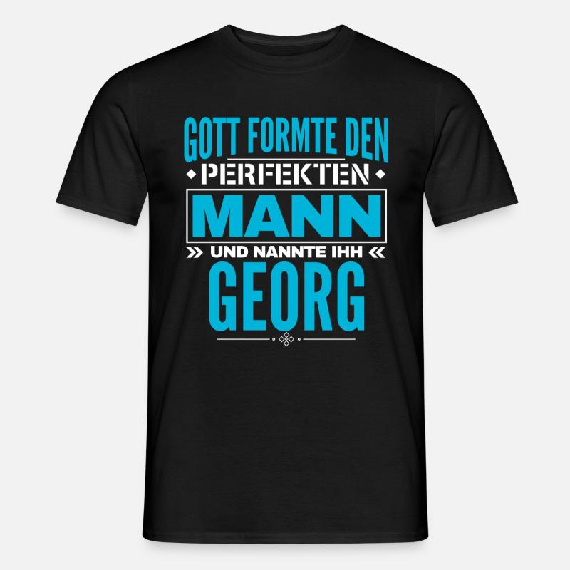 Georg Name Design - Männer T-Shirt - Schwarz