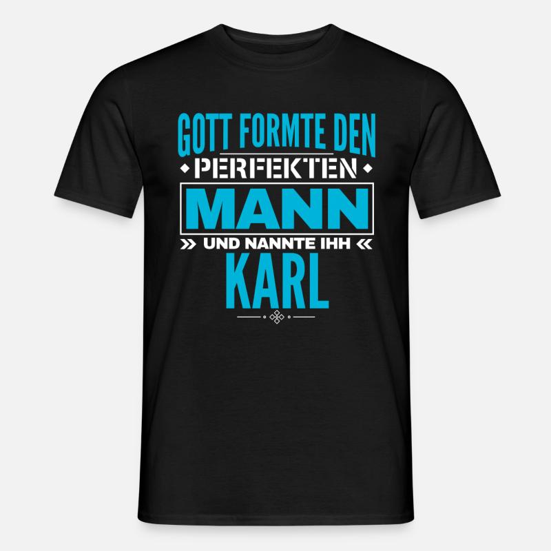 Karl Name Design - Männer T-Shirt - Schwarz