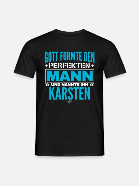 Karsten Name Design - Männer T-Shirt - Schwarz