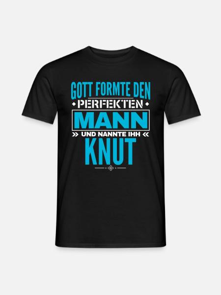 Knut Name Design - Männer T-Shirt - Schwarz