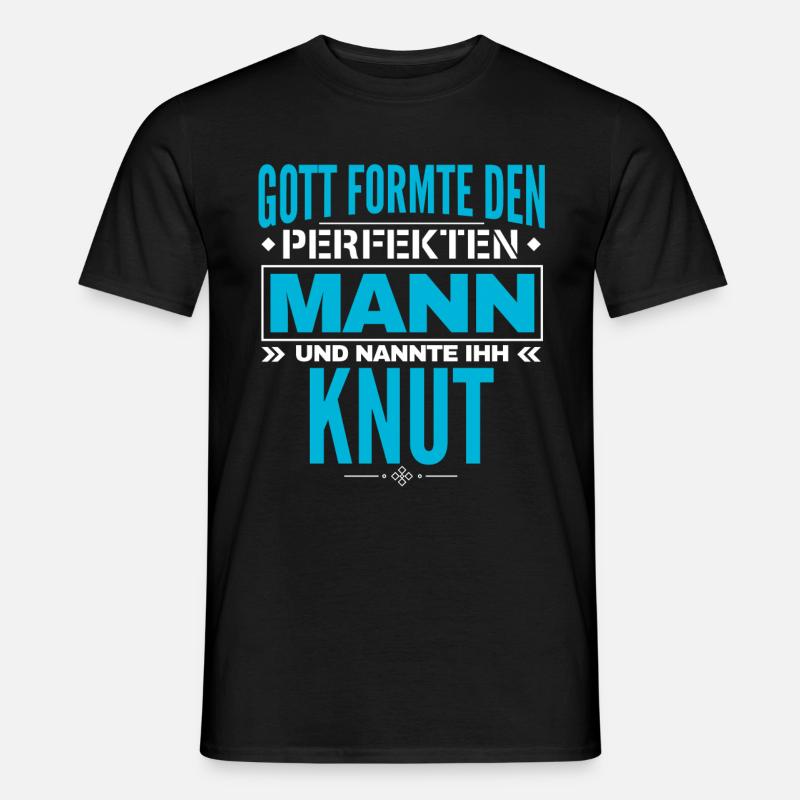 Knut Name Design - Männer T-Shirt - Schwarz