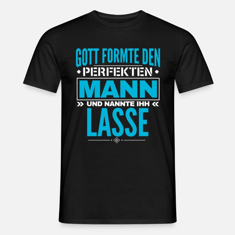 Lasse Name Design - Männer T-Shirt - Schwarz