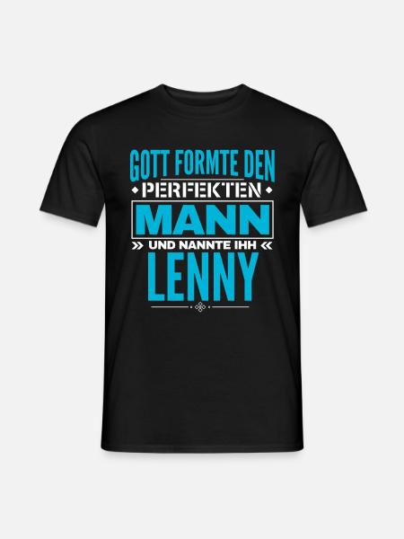 Lenny Name Design - Männer T-Shirt - Schwarz