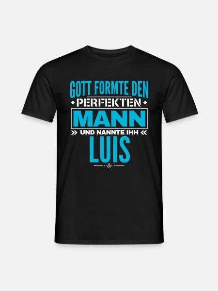 Luis Name Design - Männer T-Shirt - Schwarz