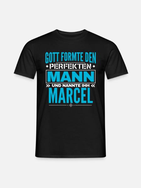 Marcel Name Design - Männer T-Shirt - Schwarz