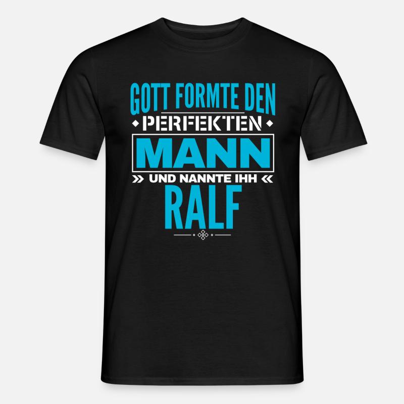 Ralf Name Design - Männer T-Shirt - Schwarz