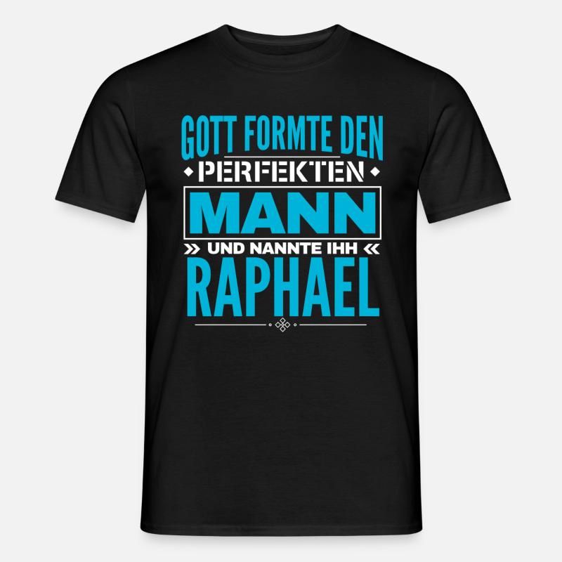 Raphael Name Design - Männer T-Shirt - Schwarz